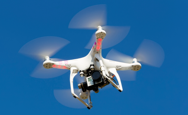 Typical quadcopter drone